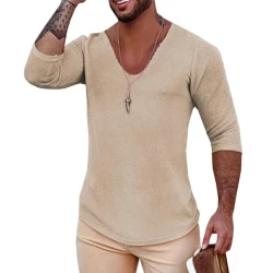 Casual Long-Sleeved Thin V-Neck Knitwear