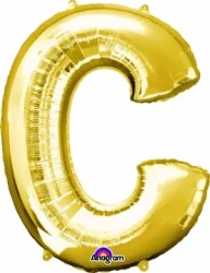 Letter C Gold 81cm Helium Saver