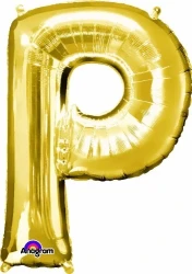 Letter P Gold 81cm Helium Saver