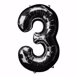 Shape Number Three Black Helium Saver