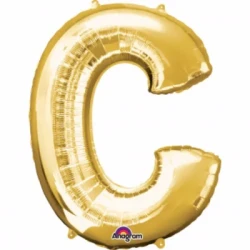 Letter C Gold Megaloon 40cm Foil Balloon