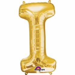 Letter I Gold Megaloon 40cm Foil Balloon