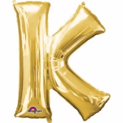 Letter K Gold Megaloon 40cm Foil Balloon