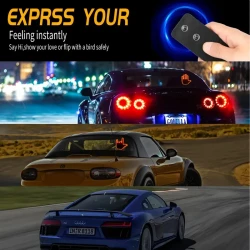 LED Illuminated Gesture Car Light with Remote - Middle Finger Road Rage Sign