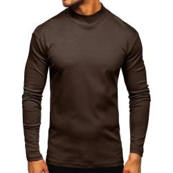 Casual Turtleneck Long Sleeve Pullover T-Shirt