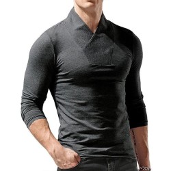 Men's Solid Color T-Shirt Bottoming Shirt