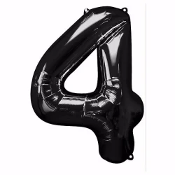 Shape Number Four Black Helium Saver