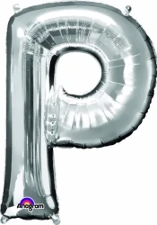 Letter P Silver 81cm Helium Saver