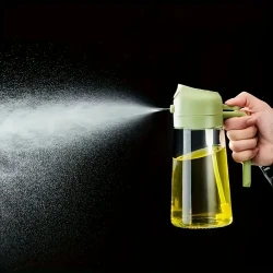 16oz 2-in-1 Olive Oil Dispenser and Oil Sprayer Bottle for Kitchen