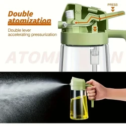 16oz 2-in-1 Olive Oil Dispenser and Oil Sprayer Bottle for Kitchen