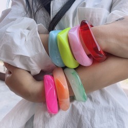 Vibrant Spectrum Acrylic Bangles