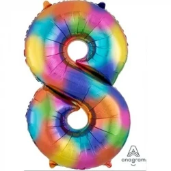 Supershape Rainbow Splash Numeral 8. L34