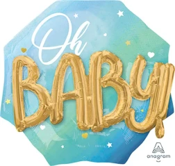 Foil Balloon - Multi-Balloon Blue Baby Boy Oh Baby