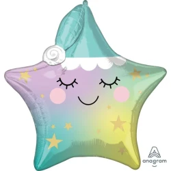 Multi Foil Balloon - Sleepy Little Star XL (63cm)