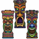 Cutouts Tiki Assorted Designs Cardboard