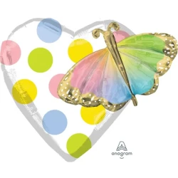 Foil Multi Balloon - HBD Butterfly (66cm)