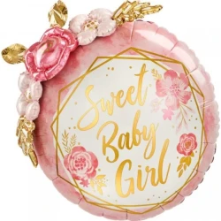 Balloon - Multi-Balloon Sweet Baby Girl Floral Geo