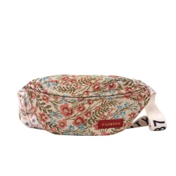 Vintage Floral Wide Strap Crossbody Bag for Women