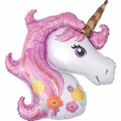 Shape Unicorn Head Magical Floral Design