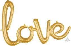 Foil Balloon Phrases - Love (Gold)