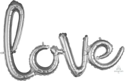 Foil Balloon Phrases - Love (Silver)