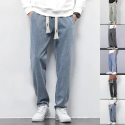 Men's Summer Wide Leg Drawstring Pants