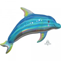 Supershape Holographic Iridescent Blue Dolphin P40