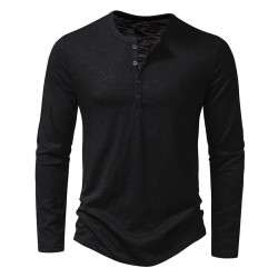 Men's Long Sleeve Henley Shirt