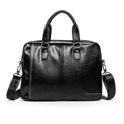 Men's Solid Color Briefcase