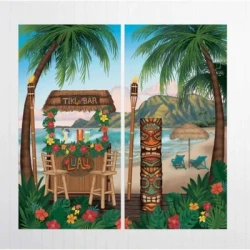 Vintage Tiki Scene Setter - Set of 2