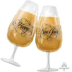 Supershape New Years Toasting Glasses