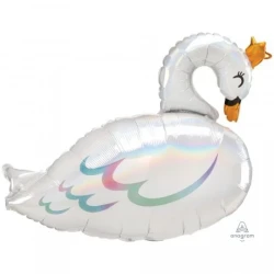 Balloon - SuperShape Holographic Iridescent Swan