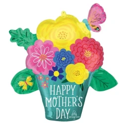 Foil Balloon - Supershape XL HMD Pretty Flower Pot (66cm)