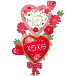 Balloon - Giant Multi-Balloon Happy Valentine's Day Floral & XOXO