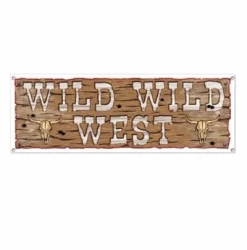 Wild Wild West Western Banner 1.5m x 53cm