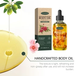 Handmade Vanilla Rose Body Oil Nourishing Skin