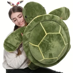 Soft Plush Sea Turtles Stuffed Animals Jumbo Plush Huge Pillow Toys Big Plush Eyes Sea Turtle Stuffed Animal Tortoise Eyed Sea Turtle Plush Animal Sea Turtle Valentine's Day Gift Birthday Gift