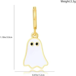 Halloween Ghost Earrings For Women Gold Ghost Huggie Hoop Earrings Halloween Jewelry Cute BOO Halloween Earrings