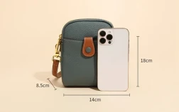 Lychee Pattern Mobile Phone Bag Small High Quality Leather Crossbody Bags For Women Wallet