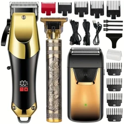 Set Professional Men's Electric Hair Clippers Kit,