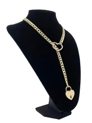 Slip Chain Necklace Heart O-Ring