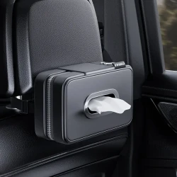 KB-E Premium Faux Leather Car Tissue Holder