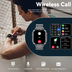 Men's Smart Bracelet - Wireless Call and Music Smartwatch with Multi-Sport Mode