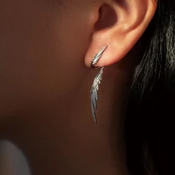 Minimalist And Cool Retro Feather Earrings