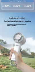 2024 Summer Gadget Handheld Turbo Jet Fan Mini Portable Ice Cold Fan Generation Brushless Motor Wind High Speed Duct Fans Violent Blower