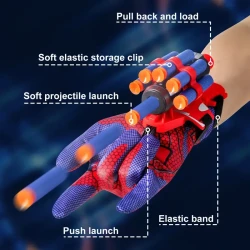 AIUAZA Spider Web Shooter Toy - 15 Darts, Cosplay Launcher Glove