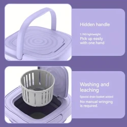 Collapsible Portable Mini Washing Machine - 8L Capacity