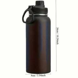 Stainless Steel Insulated Water Bottle with Straw - Leakproof Double-Wall Vacuum Flask