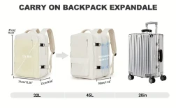 Multi Pocket Carry On Travel Backpack,