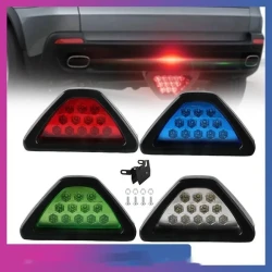 Car Motorcycle Universal LED Rear Fog Light Triangle Brake Warning Light Heelpiece Pilot Light